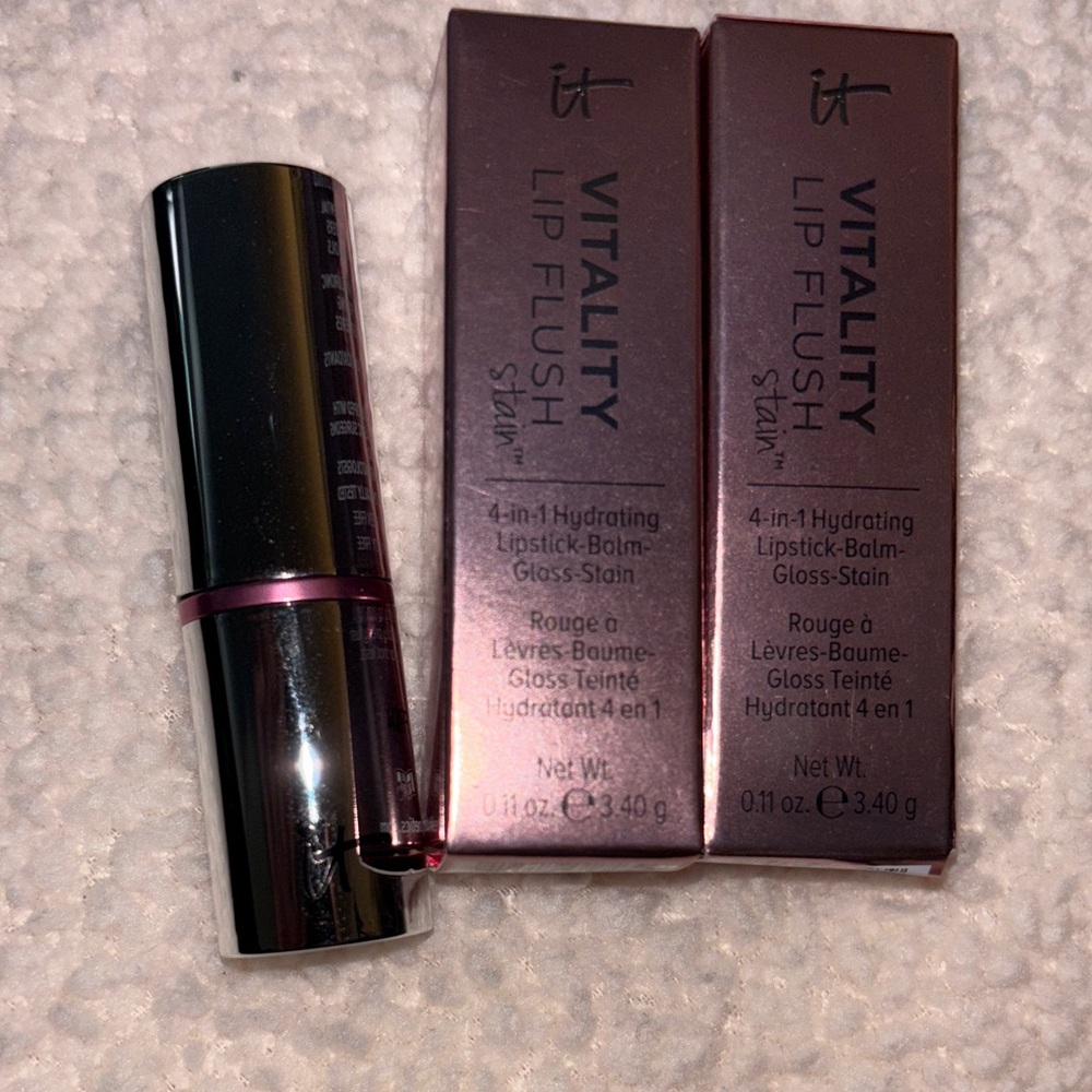 IT Cosmetics Vitality Lip Flush stain- 4-in-1 Hydrating lipstick - 2PK
